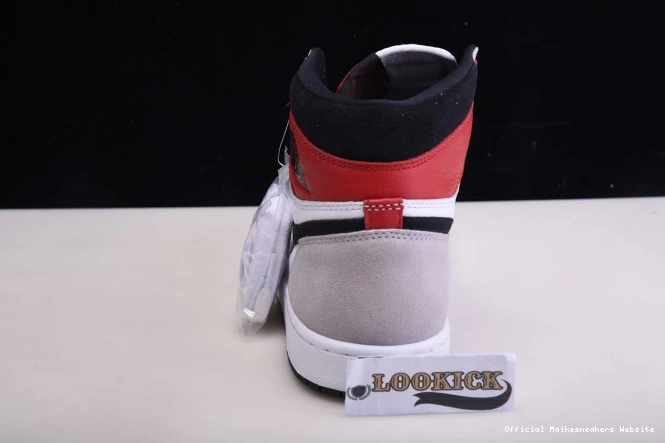 Official Maikesneakers OG Smoke 1 Jordan High 555088-126 Light Air Grey 0701